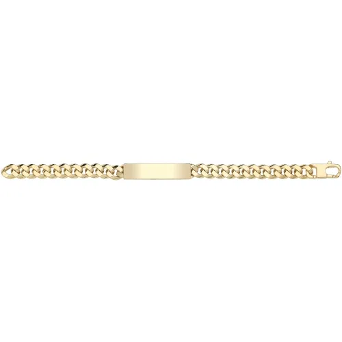 9ct Yellow Gold Hollow Id Bracelet 13.5g
